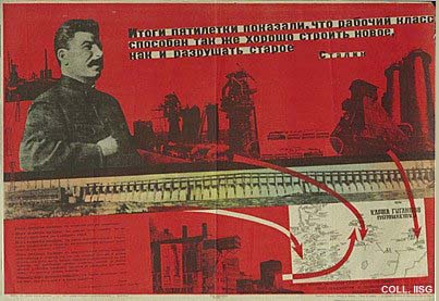 Итоги пятилетки показали, что рабочий класс способен так-же хорошо строить новое как и разрушать старое.Сталин